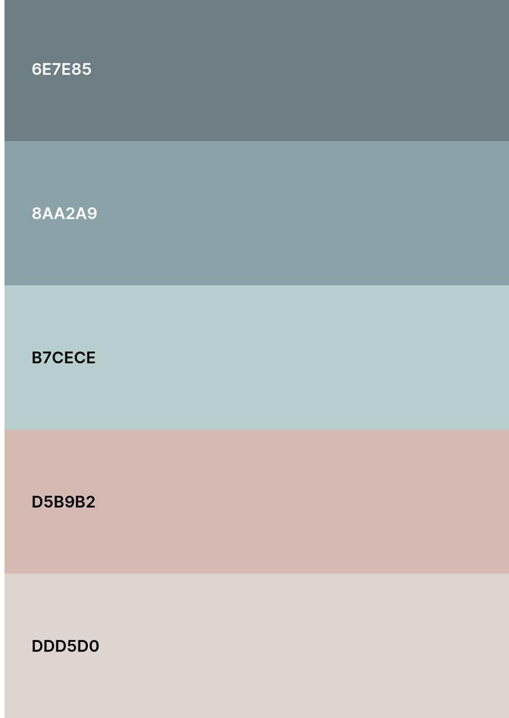 the color scheme for different shades of blue, pink and grey is shown in this image