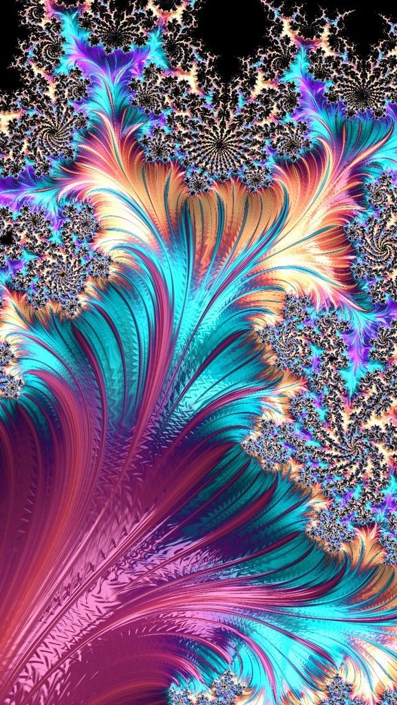 Fractal by rosiekerr                                                                                                                                                      More Fractal Wallpaper, Fractal Images, Art Fractal, Charcoal Drawings, Fractal Design, Cellphone Wallpaper, Fractal Art, Colorful Wallpaper, 귀여운 동물