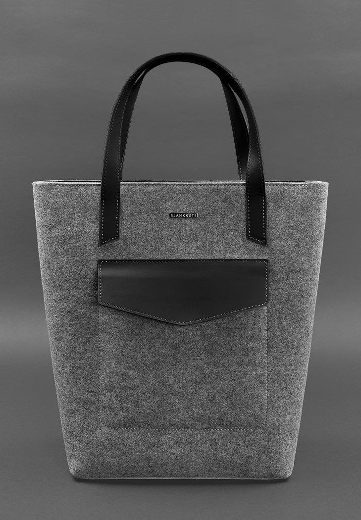 Designer Women's Shopper Bag in Felt with Leather Trims Modern Bucket Bag With Leather Trim Tote, Modern Bucket Bag With Leather Trim, Wool Rectangular Shoulder Bag For Travel, Rectangular Wool Shoulder Bag For Travel, Leather Bucket Bag With Leather Trim For On-the-go, Modern Leather Trim Bucket Bag For Shopping, Modern Bucket Bag With Leather Trim For Shopping, Everyday Felt Tote Bag, Wool Tote Bag For Travel