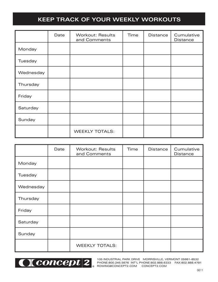 Workout Plan Template Excel New 40 Effective Workout Log & Calendar ...