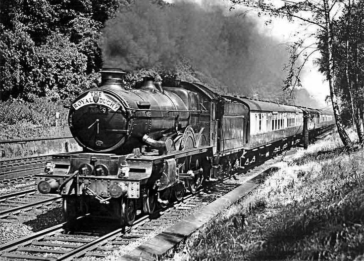 black and white photograph of an old train