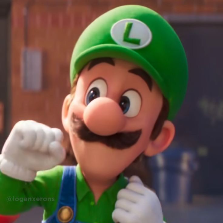 an image of a mario bros character in the nintendo game luigi is pointing at something