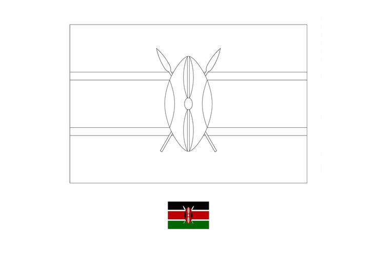 Kenya flag coloring page in 2023 | Flag coloring pages, Kenya flag ...