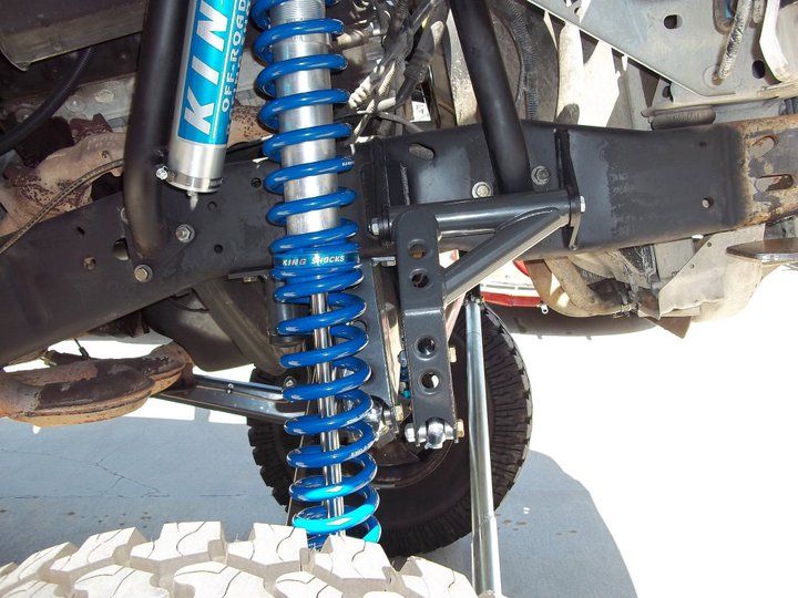 the front suspensions and shock spring on a vehicle