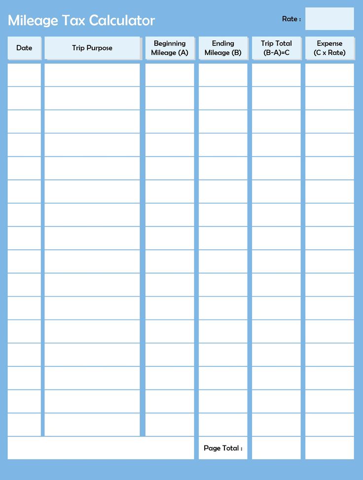 Printable Mileage Log Sheet | Mileage, Mileage log printable, Report ...