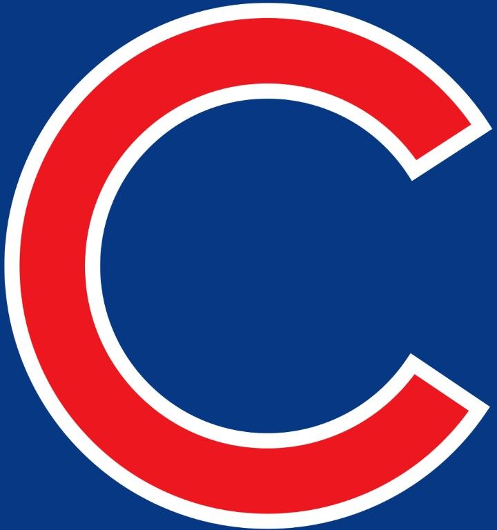 the chicago cubs logo on a blue background