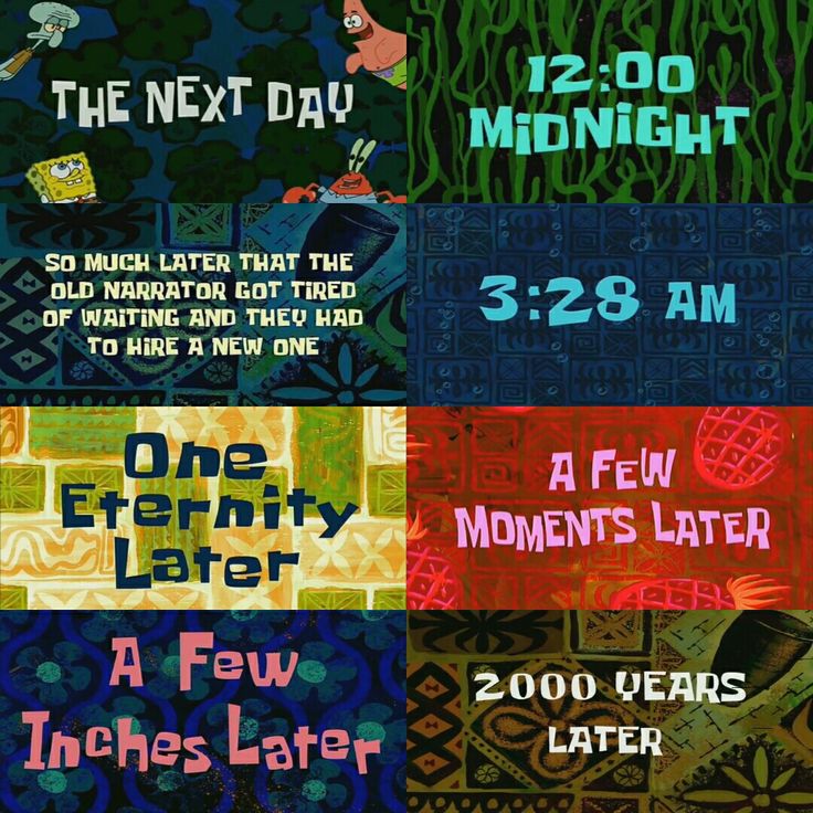 Spongebob Time Cards The Next Day