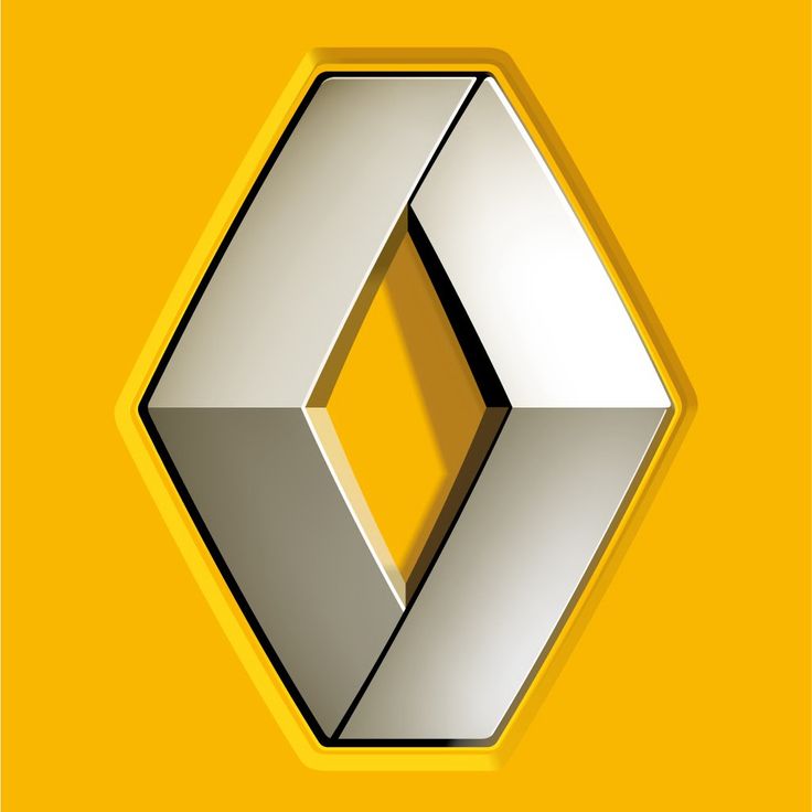 the logo for an automobile company on a yellow background