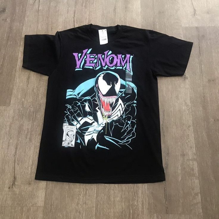 venom tshirt with spiderman graphic