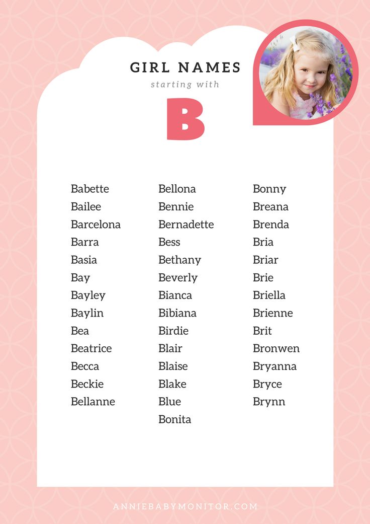 the girl names list for girls