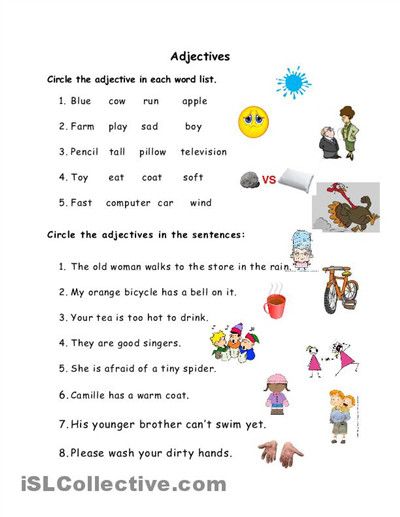 Adjectives Worksheets for Kindergarten in 2020 | Adjective worksheet ...