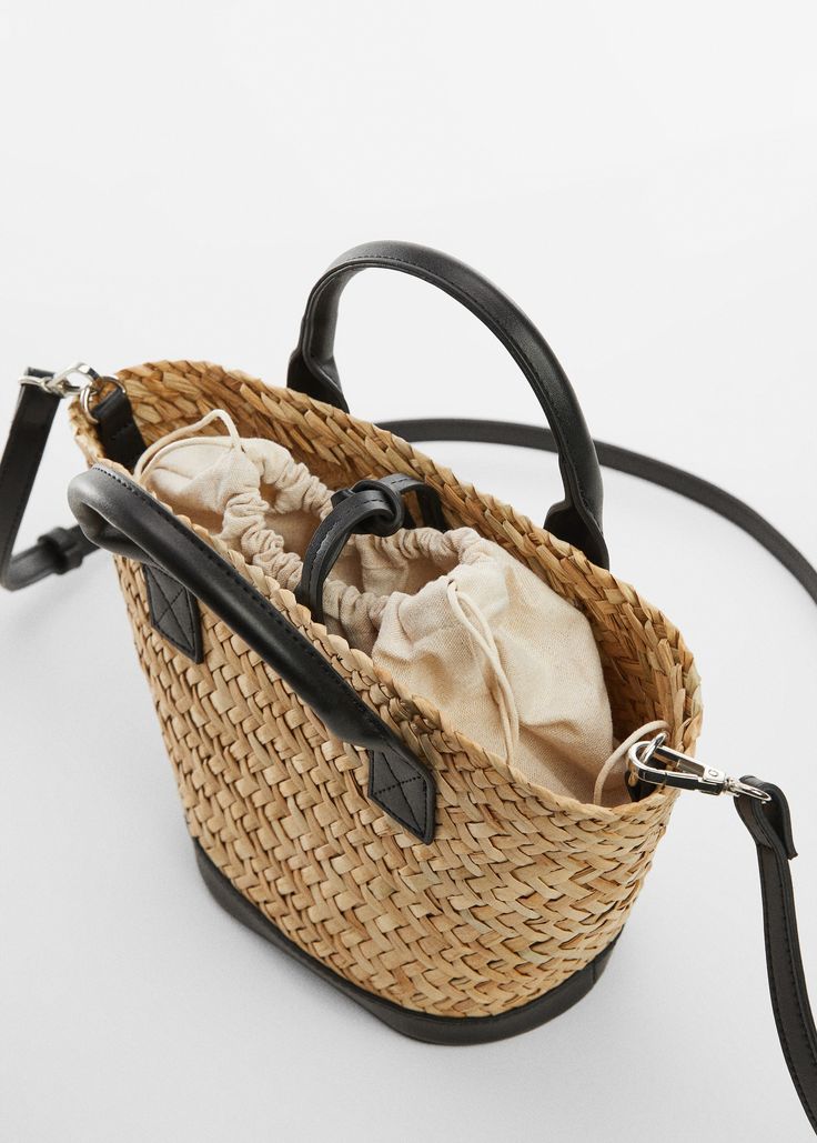 Natural fibre carrycot bag - Woman | MANGO USA Natural Straw Bag With Braided Handles For On-the-go, Natural Straw Bag With Adjustable Strap For On-the-go, Summer Top Handle Straw Bag For On-the-go, Chic Basket Shoulder Bag With Adjustable Strap, On-the-go Natural Satchel With Detachable Handle, Natural Satchel With Detachable Handle For On-the-go, Natural Satchel With Detachable Handle, Daily Use Straw Bag With Detachable Double Handle, Chic Straw Bag With Detachable Handle For On-the-go