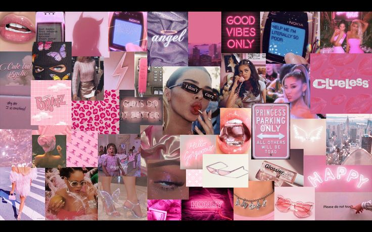 pink aesthetic vintage grunge collage MacBook wallpaper in 2020 ...