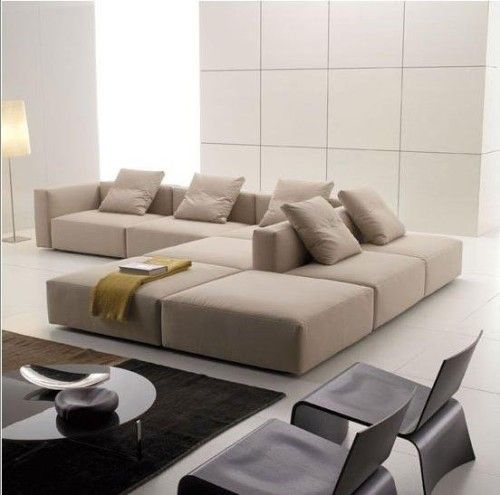 the modern living room is clean and ready to be used as a place for seating