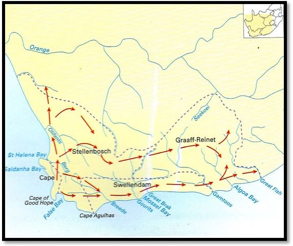 a map showing the location of several different areas