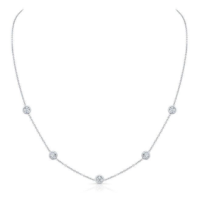 Alexandra Jules’ 'Diamond by the Yard' necklace is a timeless piece that looks fabulous everyday or dressed up. Layer it with your favorites or let it make a statement alone. Necklace measures 18" with a jump ring to fit 16". Sterling Silver Necklaces With Prong Setting For Everyday Luxury, Timeless Platinum Necklaces With Diamond Accents, Everyday Luxury Sterling Silver Diamond Necklace With Prong Setting, Dazzling Platinum Necklace With Brilliant Cut, Silver Necklaces With Prong Setting For Everyday Luxury, Diamond Cut Platinum Necklace In Diamond White, Dazzling Platinum Necklace In Diamond White, Platinum Necklace With Diamond Accents, Diamond Cut Diamond White Platinum Necklace