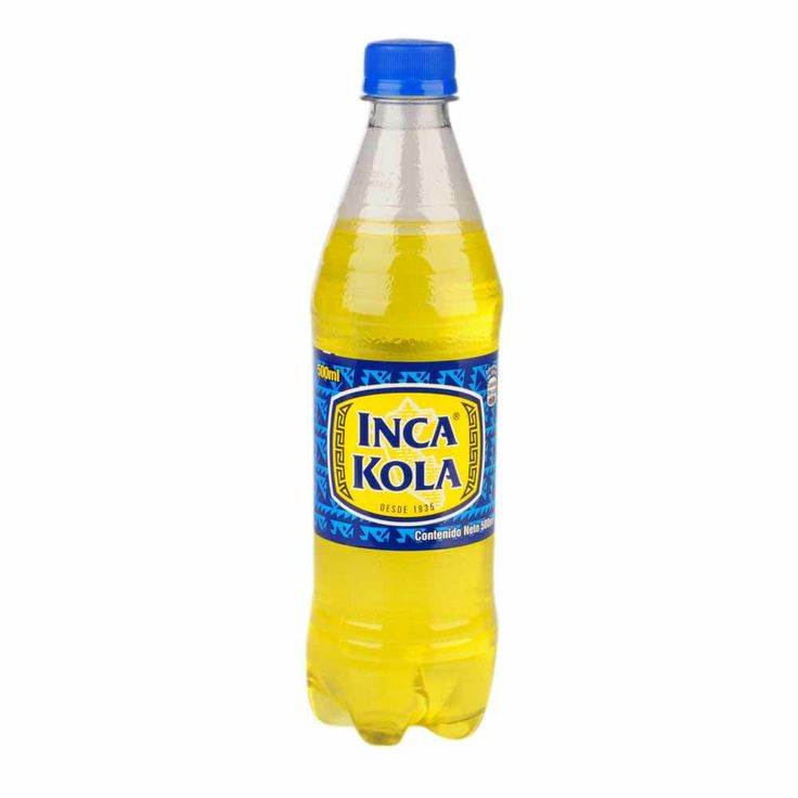 a bottle of kola water on a white background