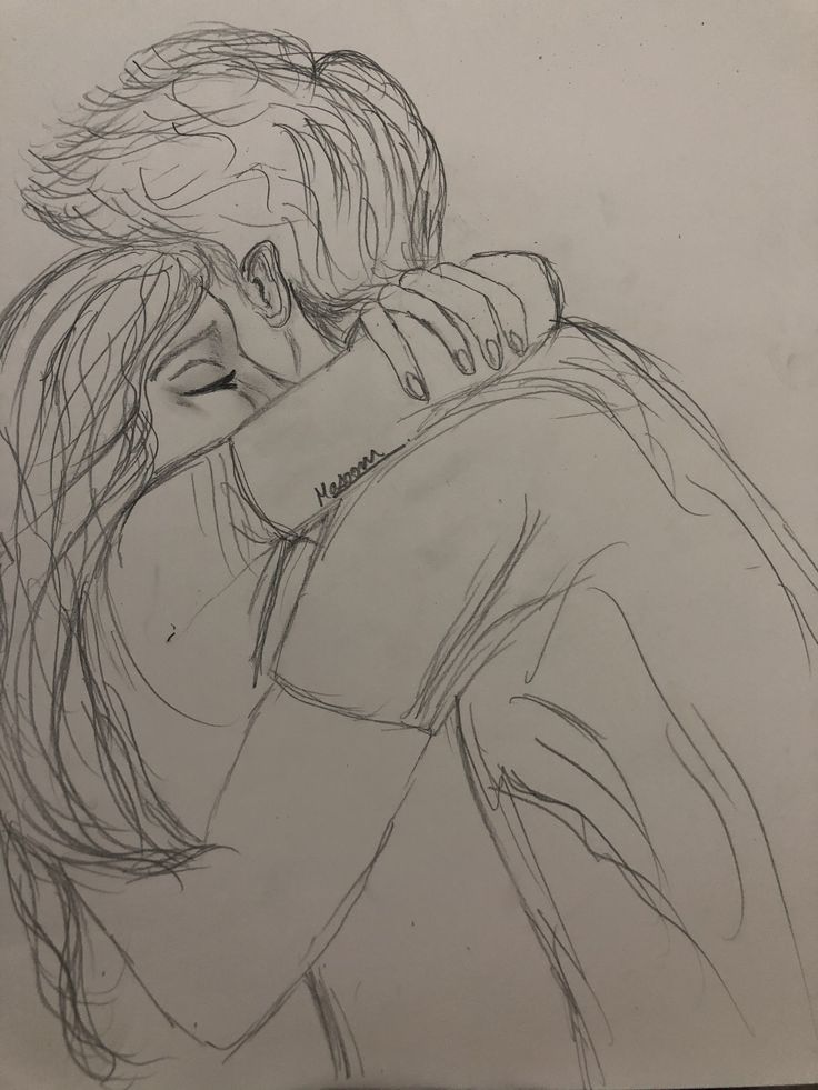 Couple hug | Sketches, Boy and girl drawing, Boy and girl sketch