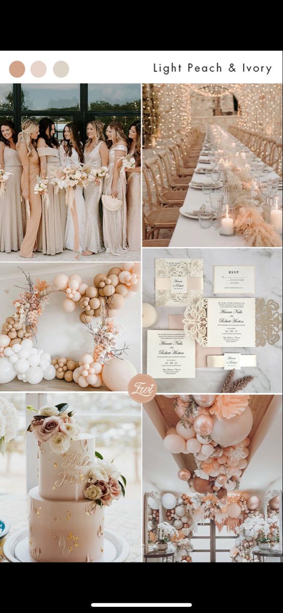 a collage of photos showing different types of wedding decorations