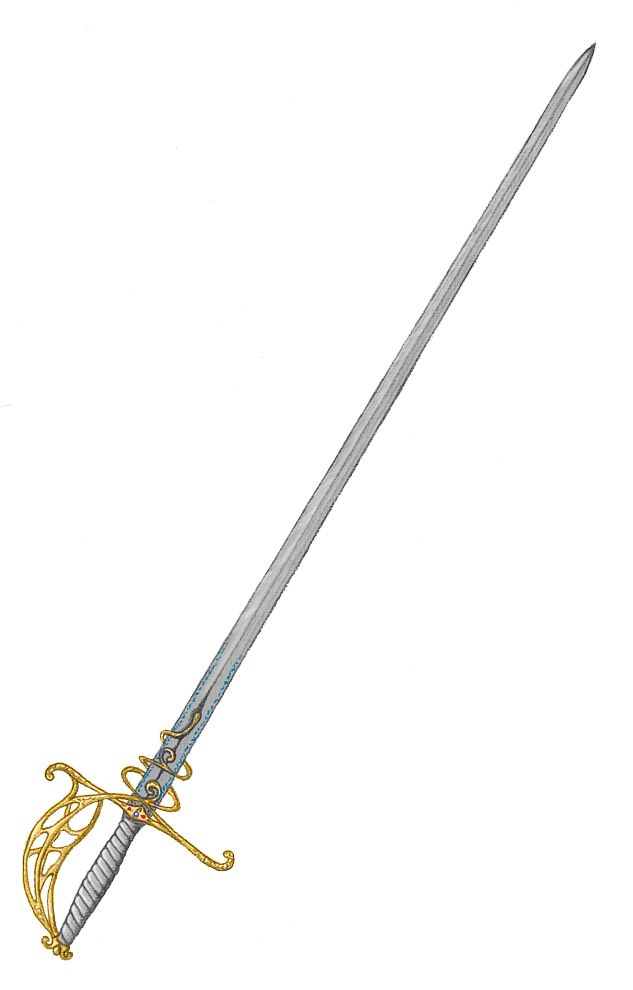 Rapier by MortalSphere Rapier Reference Drawing, Fantasy Rapier Art, Dnd Magic Rapier, Rapier Design Dnd, Gold Rapier, Swords Rapier, Magic Rapier, Fantasy Rapier, Rapier Design