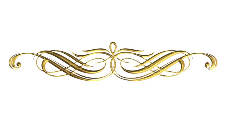 an ornate gold design on a white background