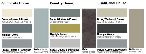 the different shades of paint that are used in this house