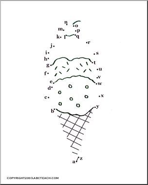 an ice cream cone is shown in this drawing