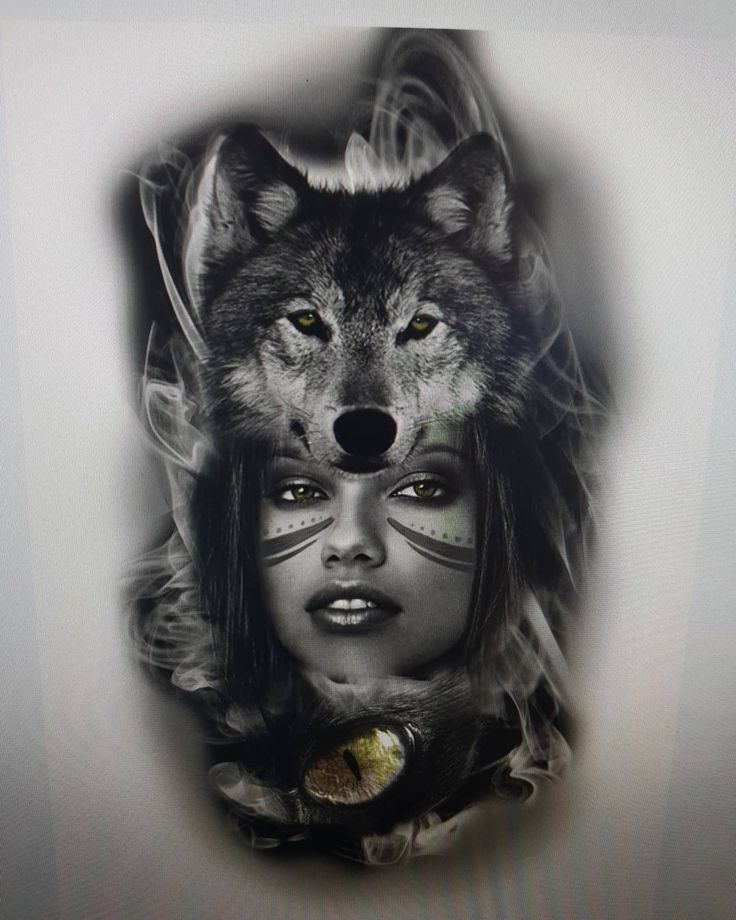 Native American Images, Native American Artwork, Native Tattoos, Wolf ...