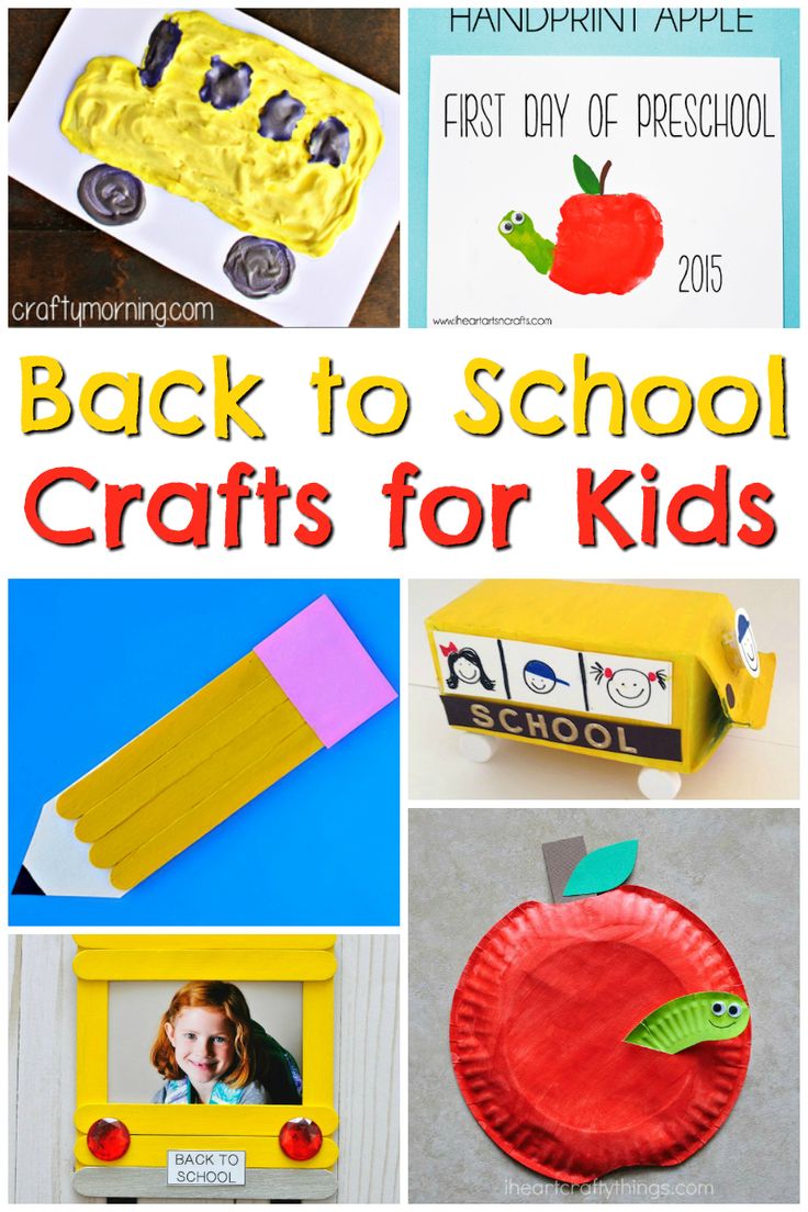 back to school crafts for kids that are easy and fun, perfect for the first day of preschool