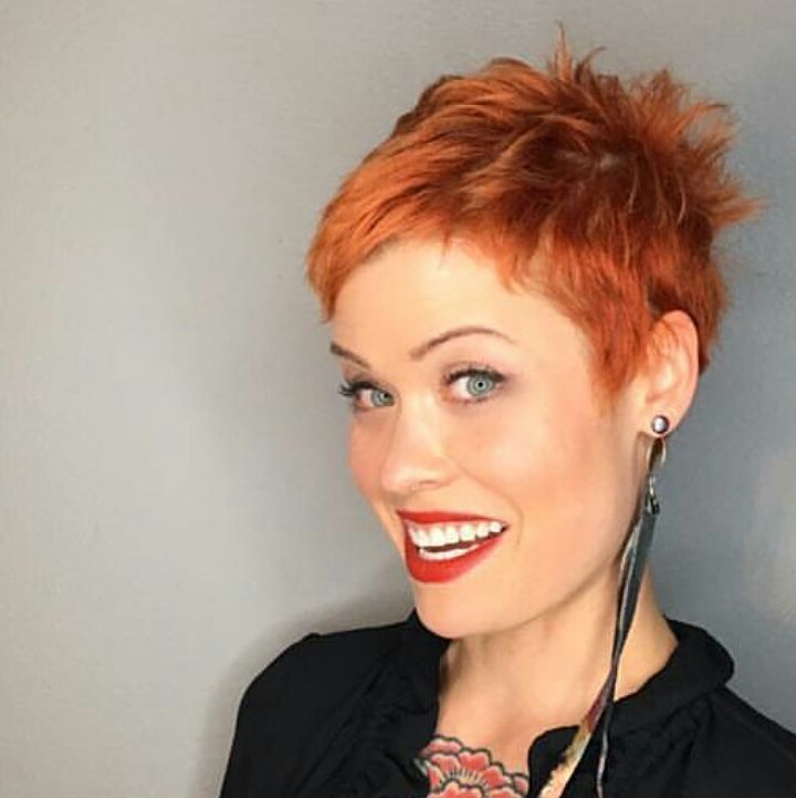 @vanessavalehair this red pixie is on  by nothingbutpixies Short Red Hair Pixie, Ginger Pixie Haircut, Red Hair Pixie, Ginger Pixie, Red Hair Pixie Cut, Red Pixie, Short Red Hair, Natural Red Hair, Red Curly Hair