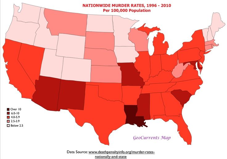 a map shows the number of people in each state