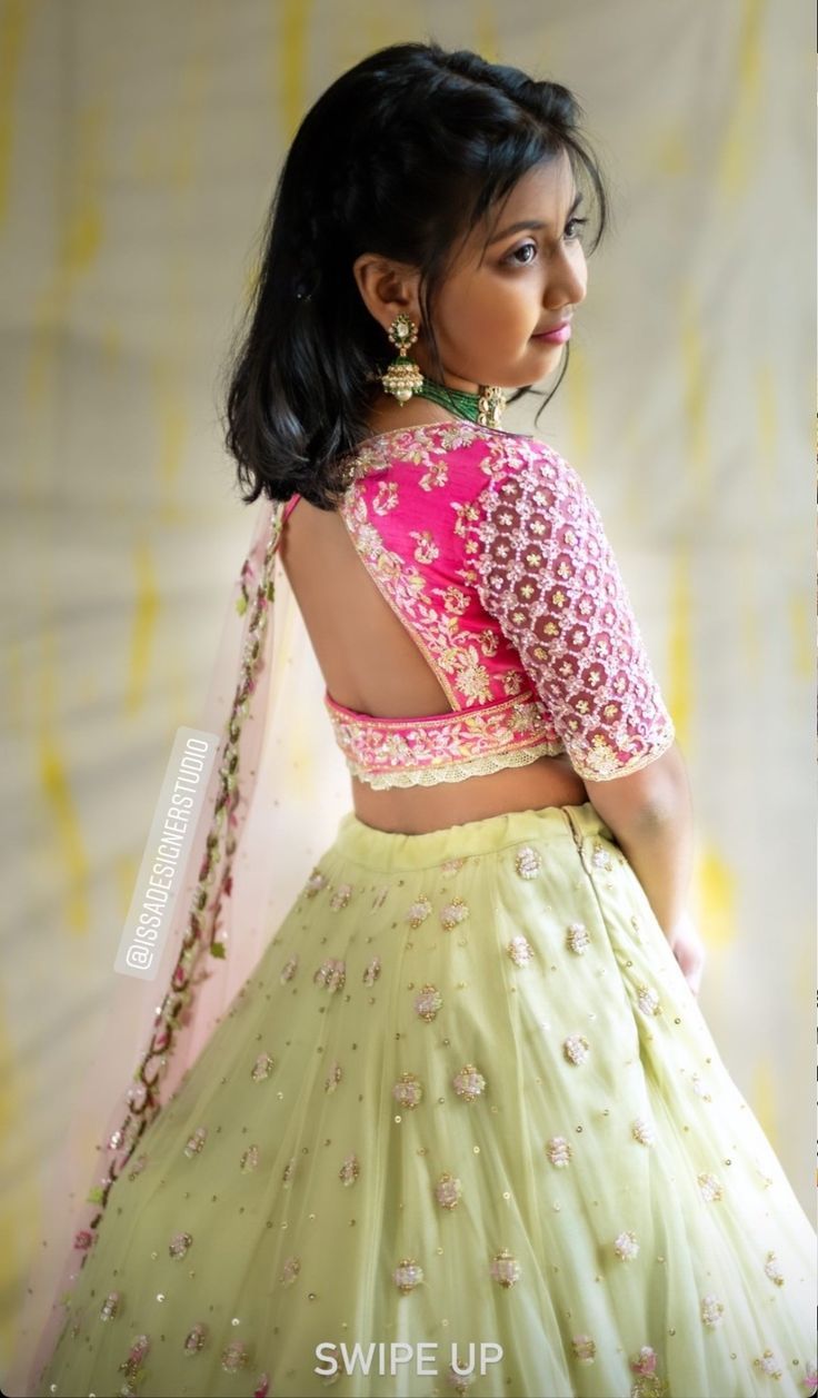 Pin by Rc Ch on Blouse | Kids designer dresses, Kids blouse designs, Baby frocks designs Lehanga Blouses For Kids, Kids Wedding Dresses Indian, Kids Half Saree Blouse Designs, Kids Blouse Designs Indian, Ghagra Choli For Kids, Kids Blouse Designs For Lehanga, Kids Lehenga Blouse Designs, Kids Lehanga Design For Wedding, Kids Pattu Langa Designs