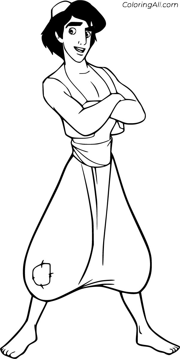 Free Printable Aladdin Coloring Pages