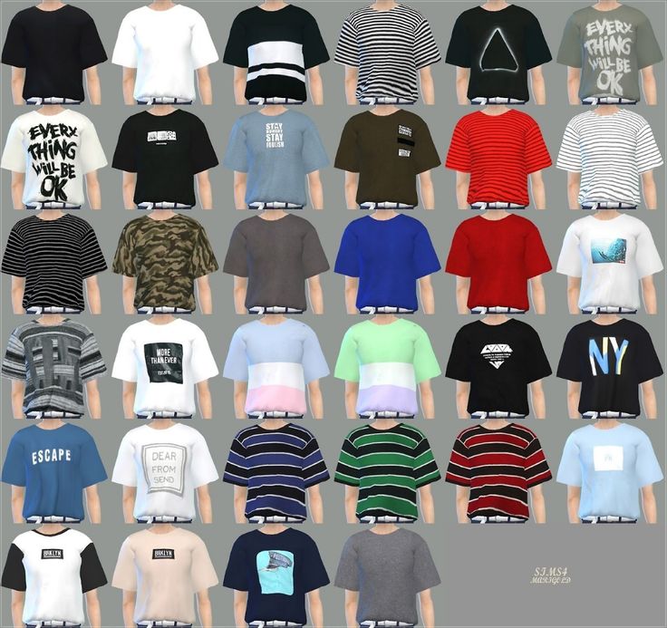 many different types of t - shirts with the same name on them, all in different colors