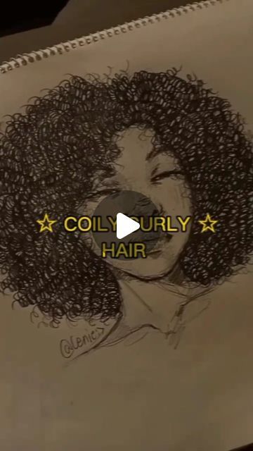 Ln3arts on Instagram: "HOW TO DRAW CURLY HAIR!☆" Coily Hair Drawing Tutorial, How To Draw A Curly Hair, Curly Hairstyles Sketch, Hair Tutorials Draw, Curly Hair Drawing Tut, How To Draw Edges Hair, How To Draw Hair Curly, How To Draw 4c Hair, How To Draw Curly Hair Step By Step