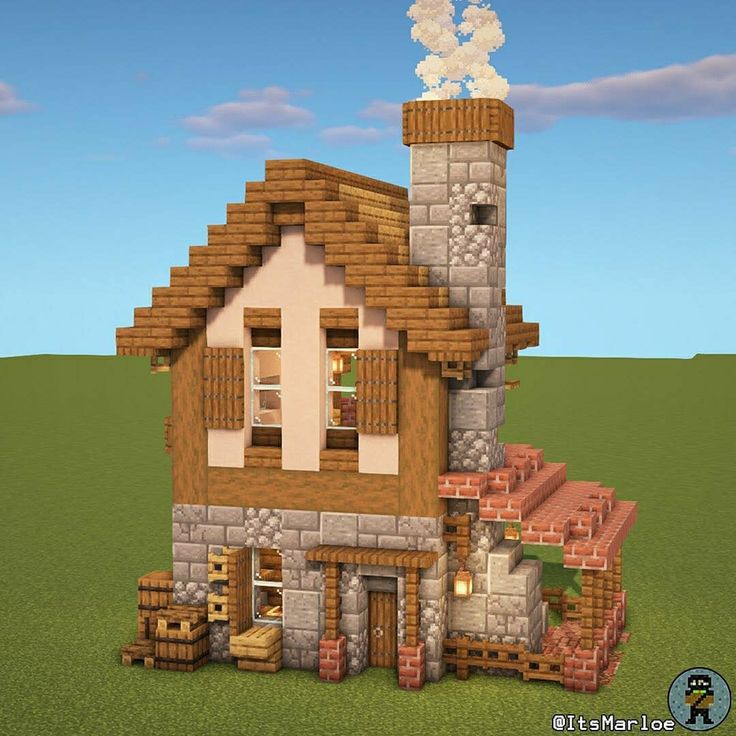 Minecraft Cottage House, Minecraft Hus, Minecraft Aesthetics, Cottage Minecraft, Survival House, Cottage Core Minecraft House, Rumah Minecraft Sederhana, Minecraft Mansion, Minecraft Structures