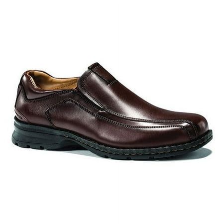 Bring a touch of class to your look with this popular Dockers dress shoe. These mens loafers are the perfect dress shoe thanks to their modern design and traditional look. Inside is the unique All Motion Comfort technology, meaning your feet can stay relaxed no matter how long the workday. The classic look, complete with genuine leather uppers and a durable rubber outsole, makes them perfect for any style from slacks to casual Fridays. Size: 10.5.  Color: Brown.  Gender: male.  Age Group: adult. Business Slip-on Dress Shoes With Ortholite Insole, Business Slip-ons With Ortholite Insole And Plain Toe, Business Slip-ons With Ortholite Insole, Formal Slip-on Leather Shoes With Ortholite Insole, Formal Slip-on Loafers With Ortholite Insole, Formal Slip-on Leather Shoes With Cushioned Footbed, Business Moc Toe Slip-ons, Brown Moccasins With Ortholite Insole For Formal Occasions, Formal Moccasins With Ortholite Insole