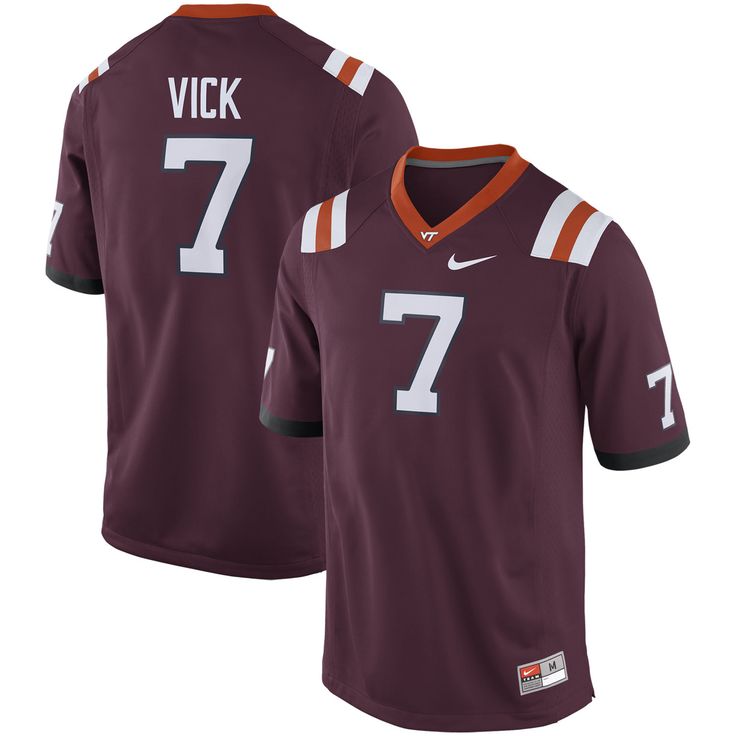 Michael Vick Virginia Tech Hokies Nike Alumni Football Jersey - Maroon Hokies Football, Michael Vick, Best Jersey, Virginia Tech Hokies, Virginia Tech, Number 7, Custom Jerseys, Football Jersey, Baseball Jerseys