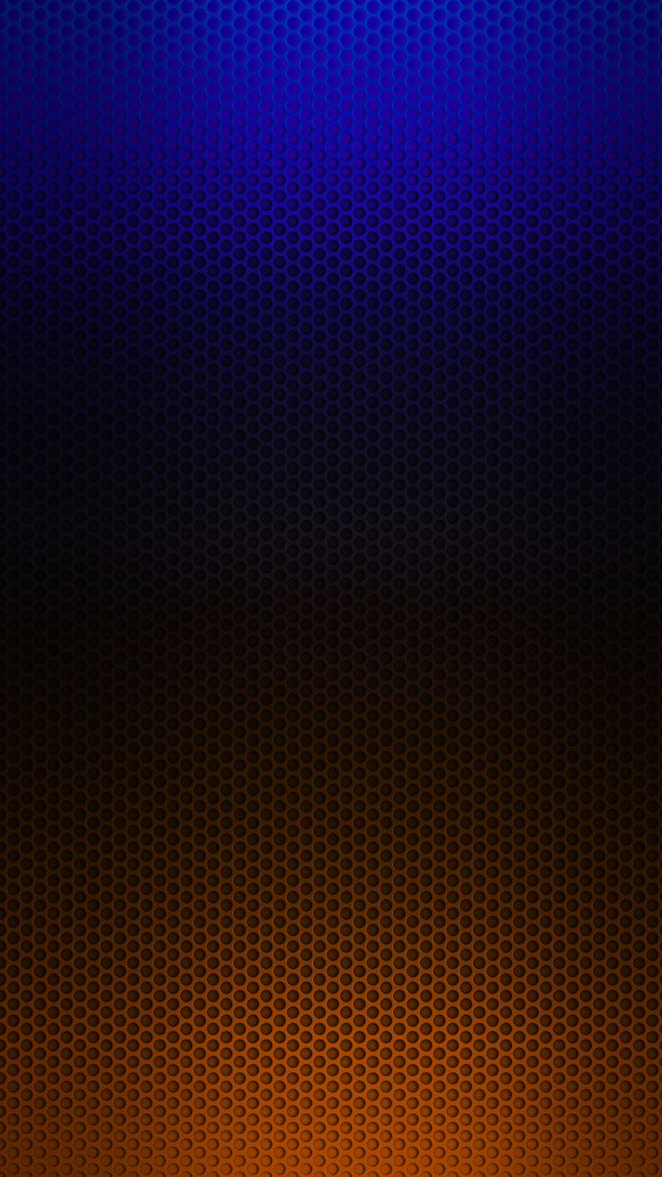 an orange and blue background with dots