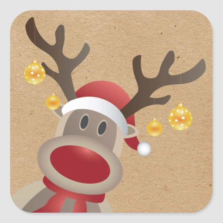 a reindeer wearing a santa claus hat and lights