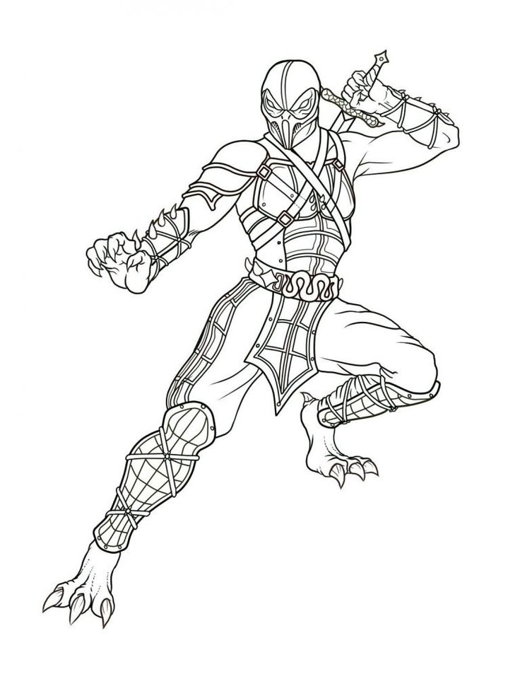 Free Printable Mortal Kombat Coloring Pages For Kids | Coloring pages ...