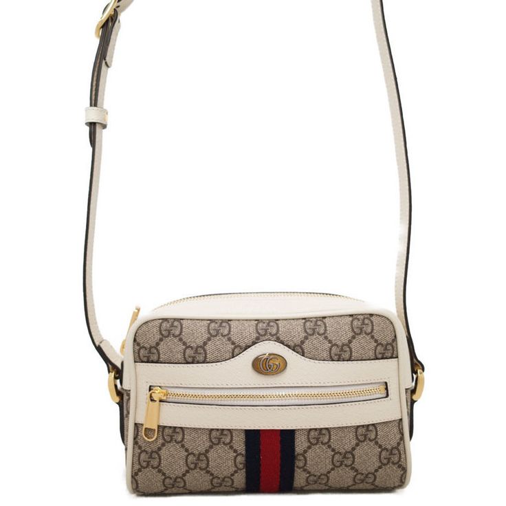 Gucci Ophidia Web Striped Mini Bag Shoulder Bag Beige White Width: Approx. 18cm Height: Approx. 13cm Depth: Approx. 6cm Shoulder: Approx. 139-159cm (Not Removable) 1 Outside Pocket, 1 Inside Pocket Gucci Ophidia, Bags Gucci, Gucci Bags, Bag Shoulder, Gucci Bag, Mini Bag, Inside Pocket, White Color, Limited Time