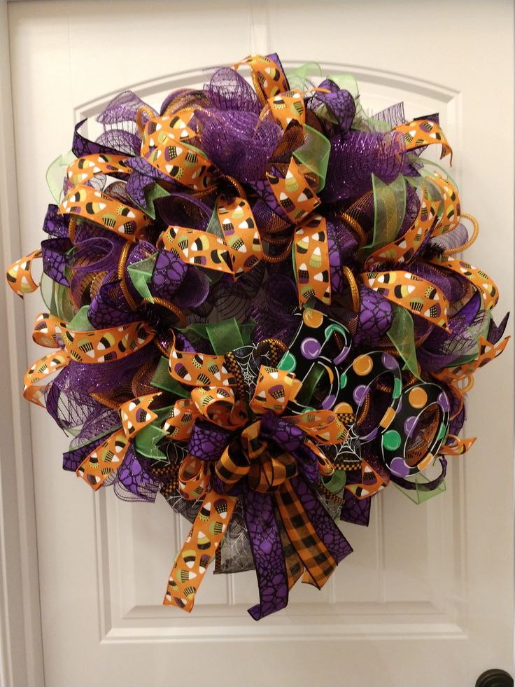 Halloween Door Wreath, Fun Halloween Wreath, Door Wreath, Halloween ...