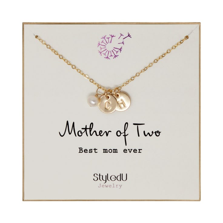 PRICES MAY VARY. ✔️THE LOVE BETWEEN A MOTHER AND CHILDREN: This dainty, beautiful initial necklace symbolizes the unbreakable bond between mother and children. We custom hand stamp your children’s initials onto the pendant to embody the unique relationship you have with your children. Keep “Mother of Two” close to your heart to express the sincerity of your love for your children, and let motherhood empower you. Perfect a sentimental gift to honor moms, mothers, yourself, and all the amazing wom Small Gift For Mom, Gold Charm Necklace With Hallmark For Personalized Gift, Personalized Gold Charm Necklace For Christmas, Personalized Gold Charm Necklaces For Christmas, Anniversary Charm Necklaces With Hallmark For Gift, Anniversary Gift Charm Necklaces With Hallmark, Personalized Jewelry For Christmas Wedding, Personalized Jewelry For Wedding And Christmas, Personalized Wedding Jewelry For Christmas