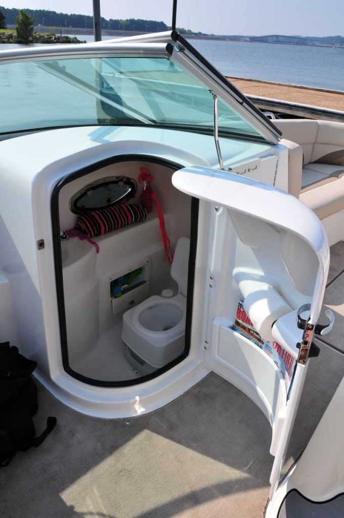 the inside of a boat with its door open