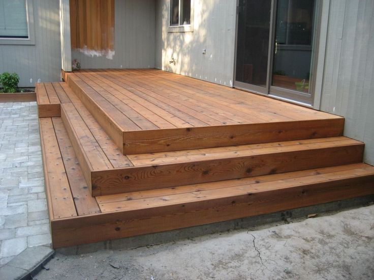 simple deck with wrap around stairs Google Search Patio stairs