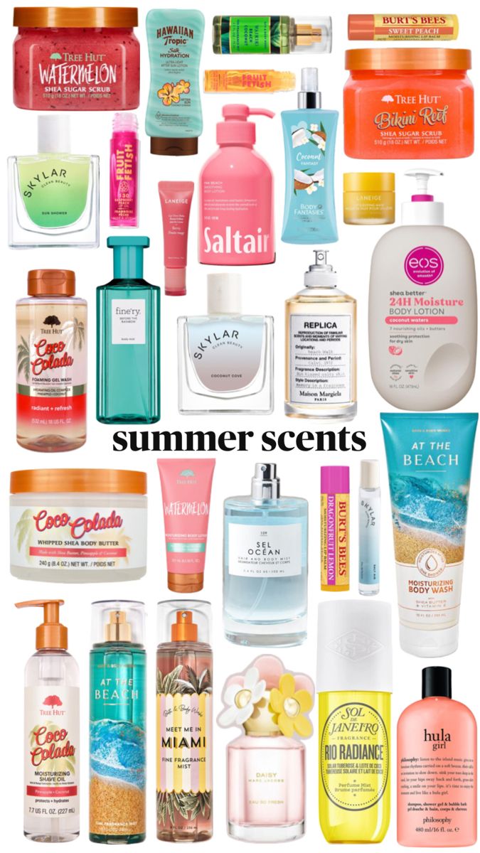 summer fragrance inspo Summer Smells, Summer Parfum, Smell Like Summer, How To Smell Like Summer, Summer Perfumes, Summer Scents Perfume, Summer Scents, Tropical Scents, How To Smell Like Tropical Fruit