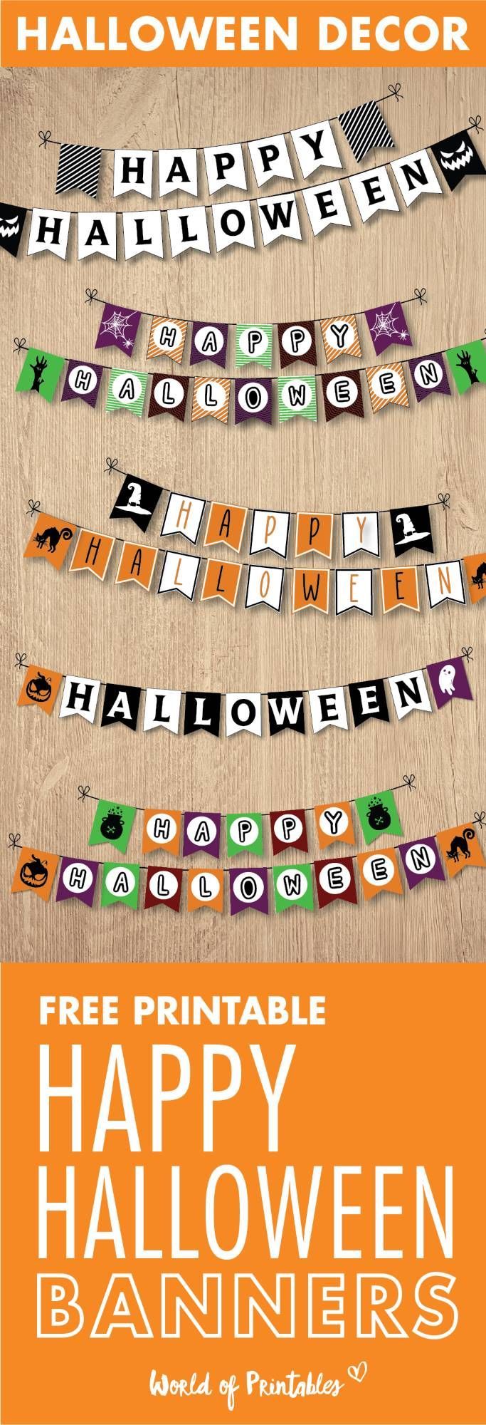 12 Free Happy Halloween Banners To Decorate Your Home | Happy halloween ...