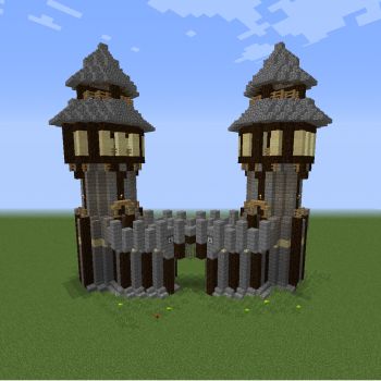 Rustic Medeival Town Gate | Minecraft houses, Minecraft buildings, Building