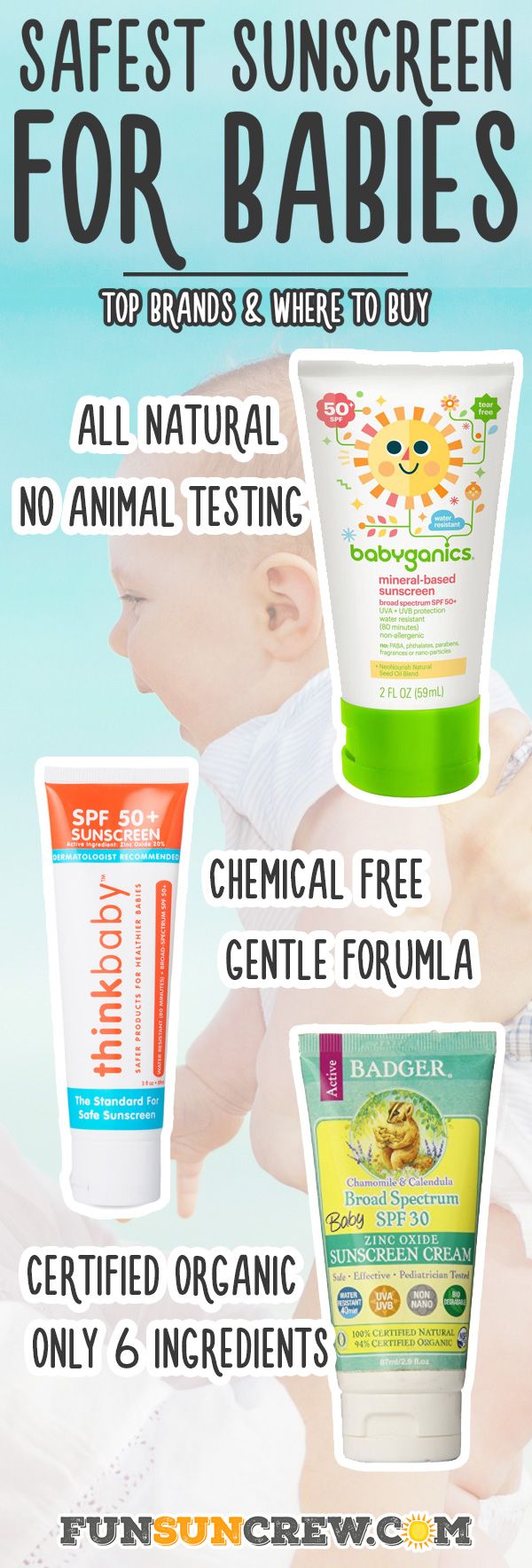 baby sunscreen for babies is shown in this ad